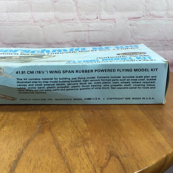 Vintage Guillow Messerschmitt BF-109 Authentic Scale Flying Model Kit - Picture 2 of 14